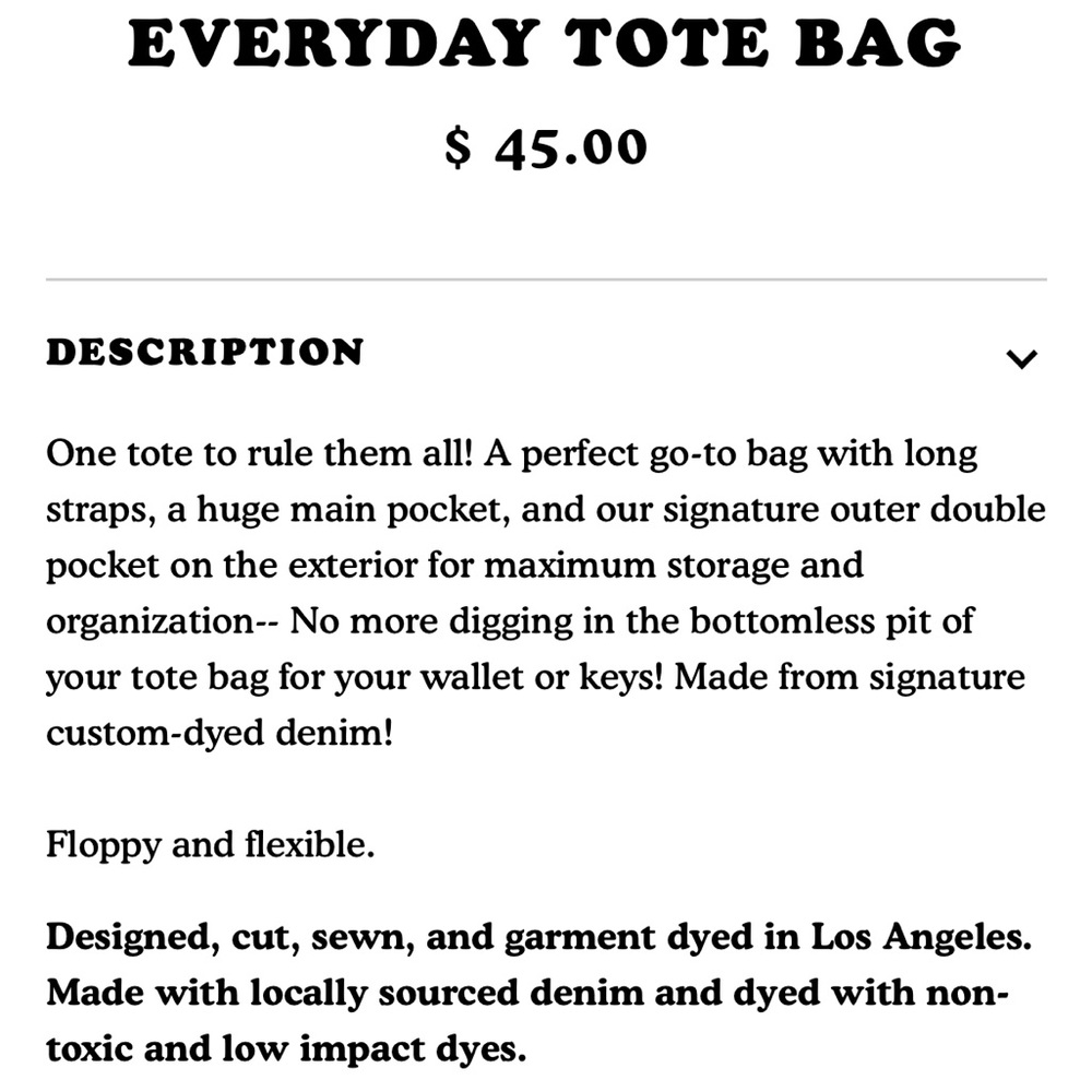 Big Bud Press Everyday Tote Light Yellow - Picture 3 of 5